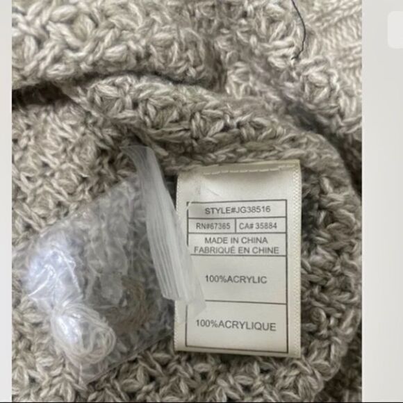 NWT JACK BY BB DAKOTA WOMEN’S SWEATER DRESS - Beige- Large V Neck - Picture 6 of 6